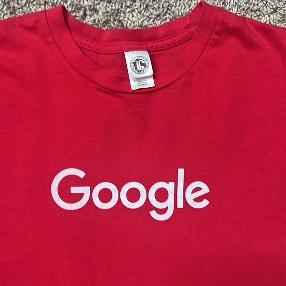 Vintage US Blanks Google Alphabet Red Shirt Mens Size XL - Picture 2 of 7